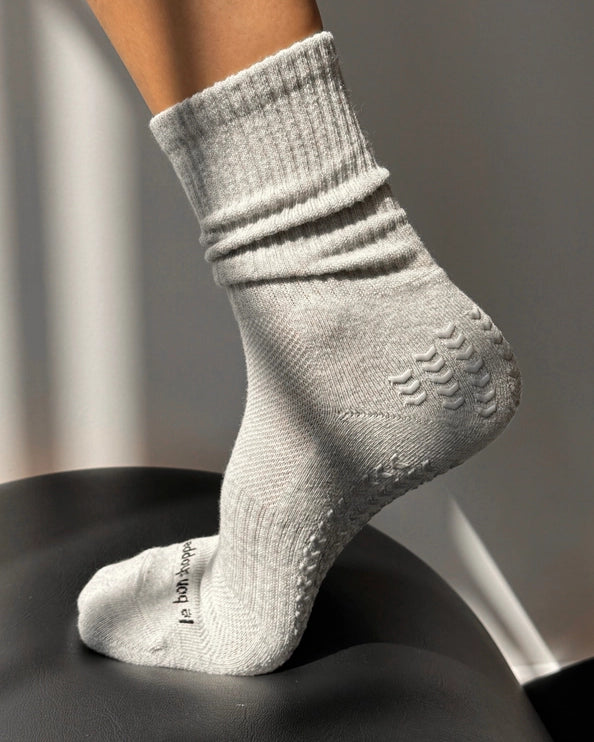 LE BON SHOPPE GYM GRIP SOCKS - GREY