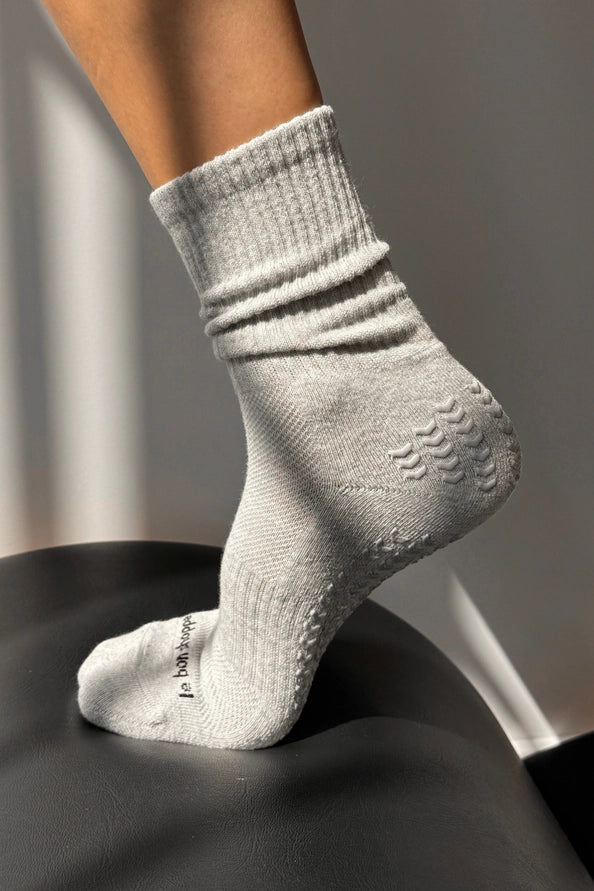 LE BON SHOPPE GYM GRIP SOCKS - GREY