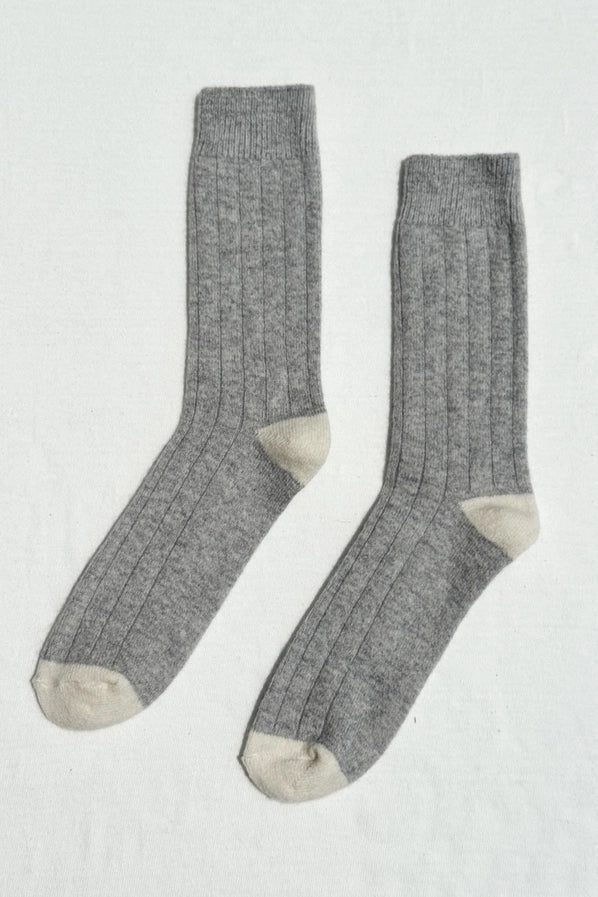 LE BON SHOPPE EXTENDED CASHMERE SOCKS - GREY