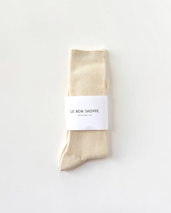 LE BON SHOPPE TROUSER SOCKS - PEARL