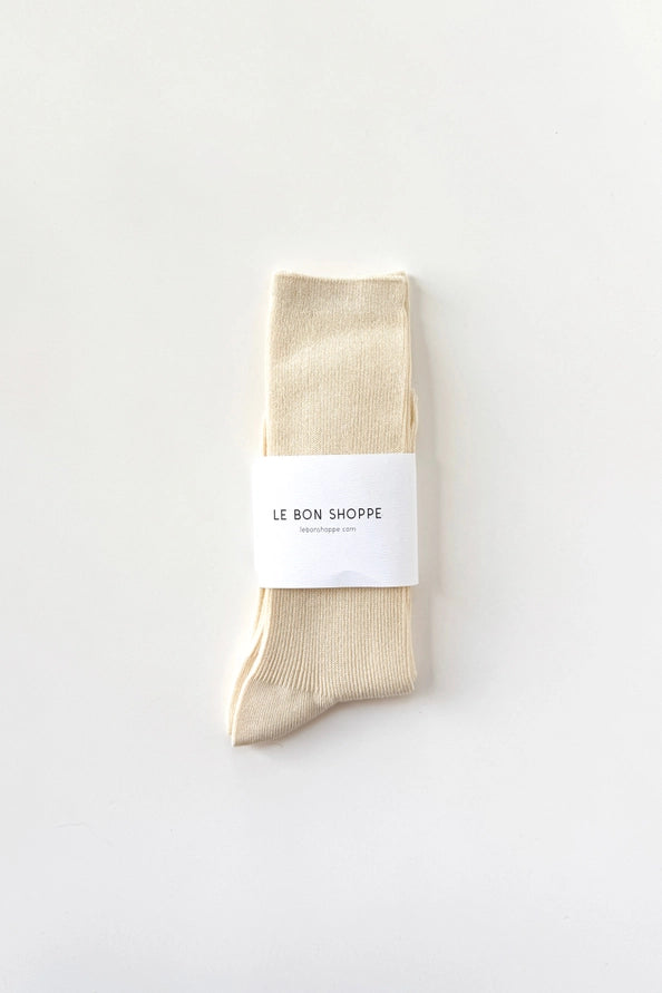 LE BON SHOPPE TROUSER SOCKS - PEARL