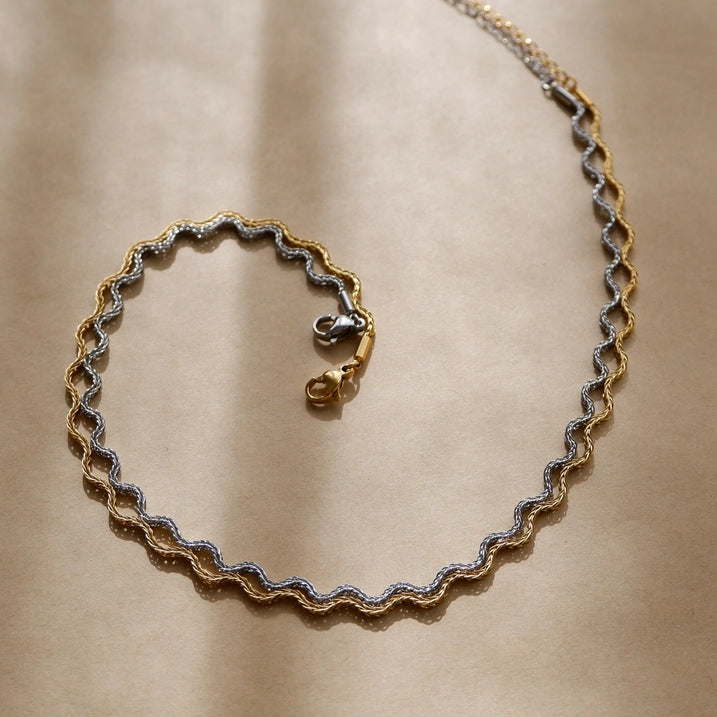 EMMY WAVY CHOKER - SILVER