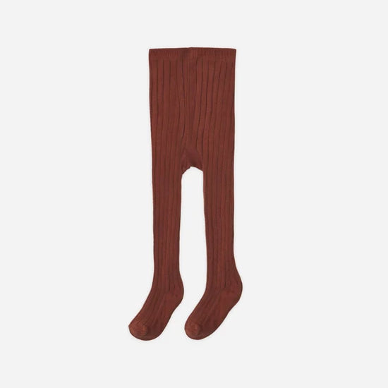 RYLEE + CRU RIBBED TIGHTS - BRICK