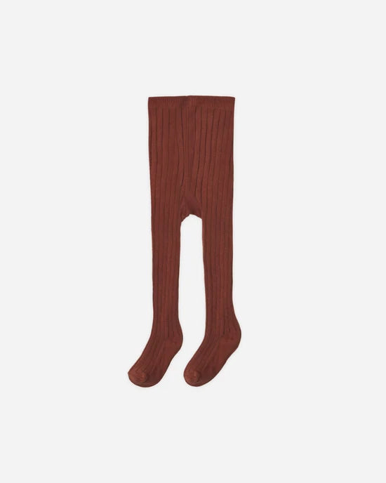 RYLEE + CRU RIBBED TIGHTS - BRICK
