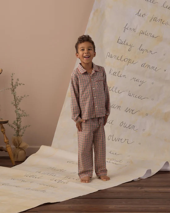 RYLEE + CRU LONG SLEEVE PAJAMAS - HOLIDAY GINGHAM