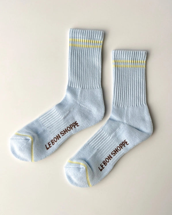 LE BON SHOPPE BOYFRIEND SOCKS - PASTEL SKY