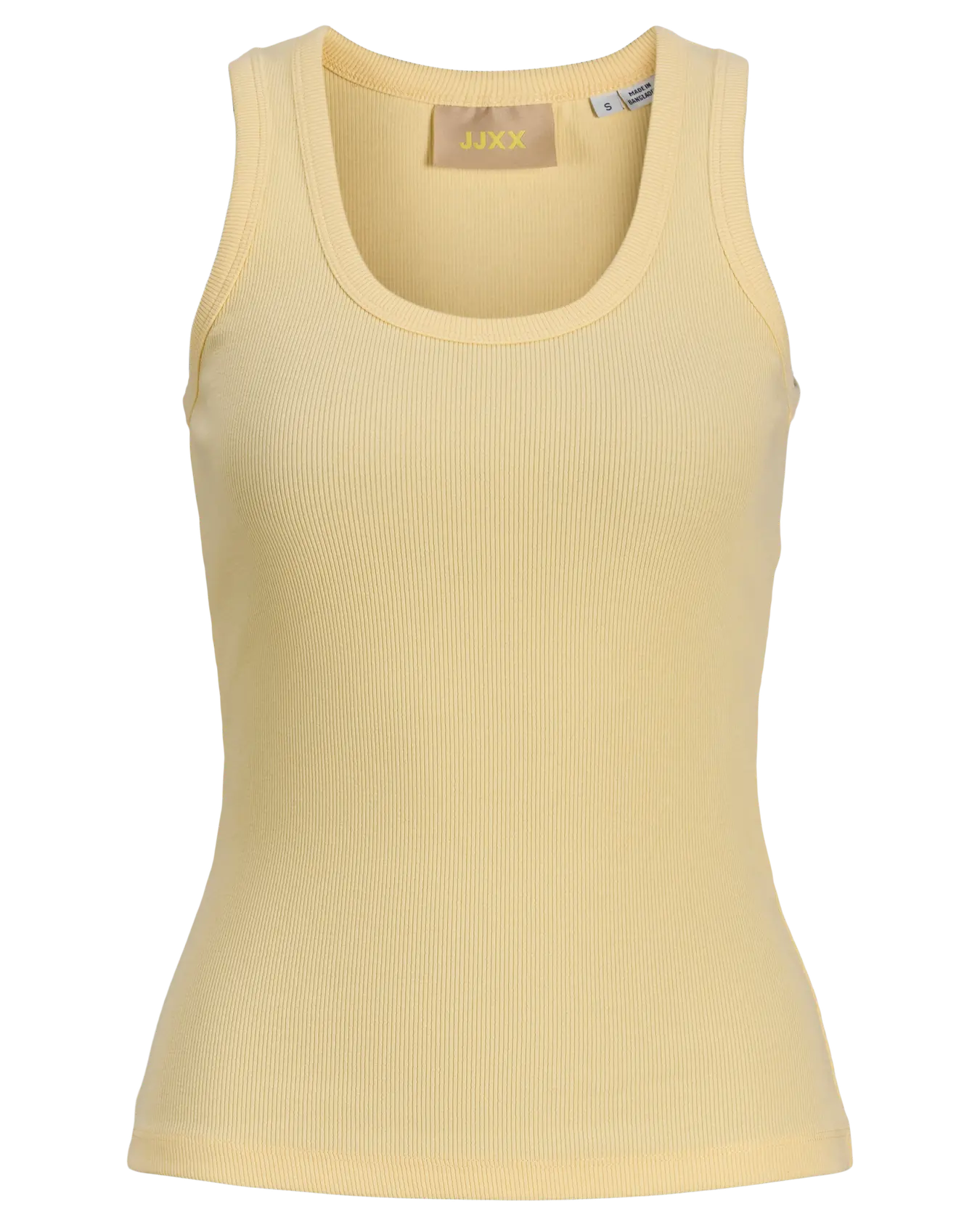 JJXX FRIDA U NECK RIBBED TANK - SUNLIGHT