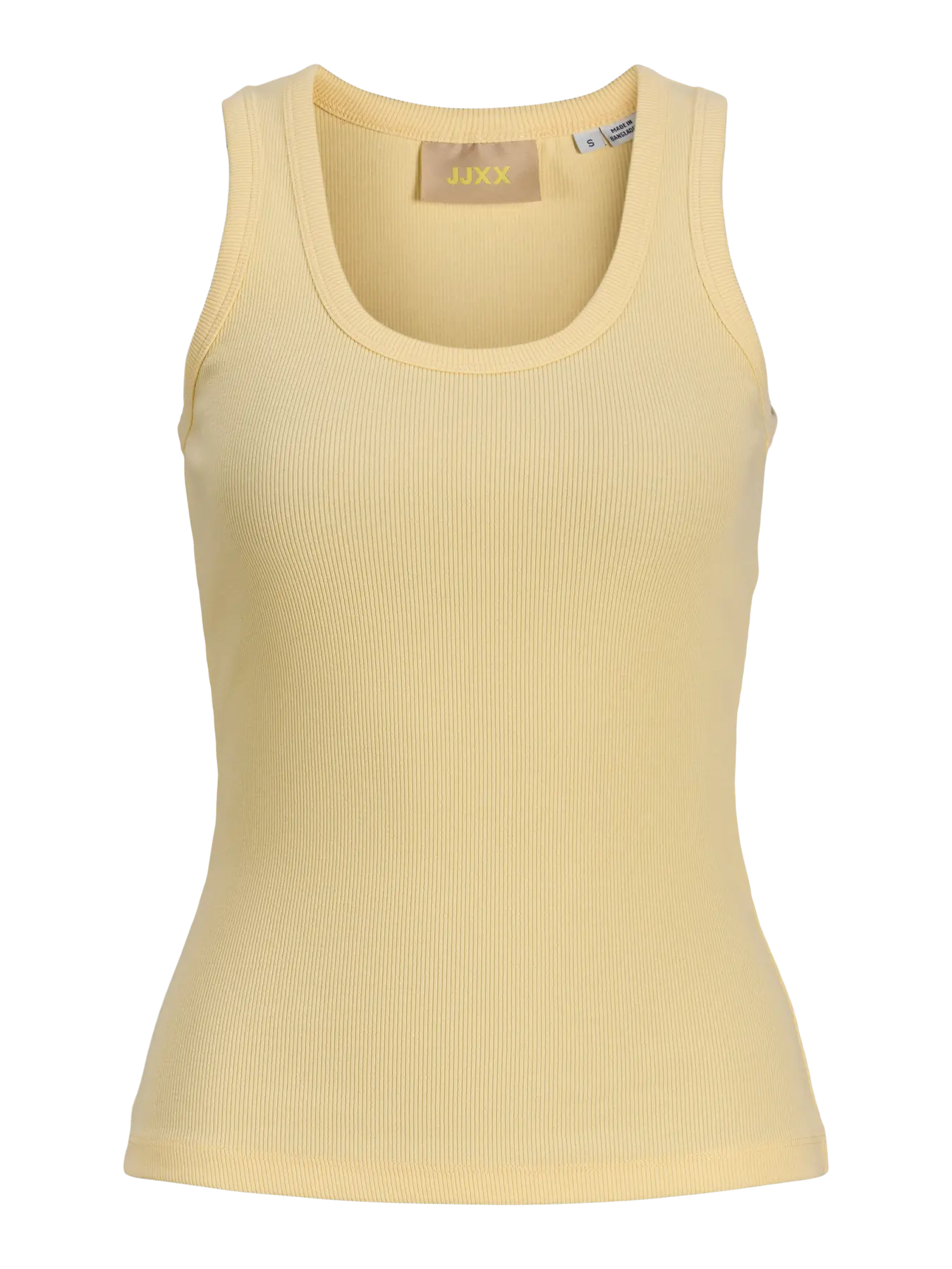 JJXX FRIDA U NECK RIBBED TANK - SUNLIGHT
