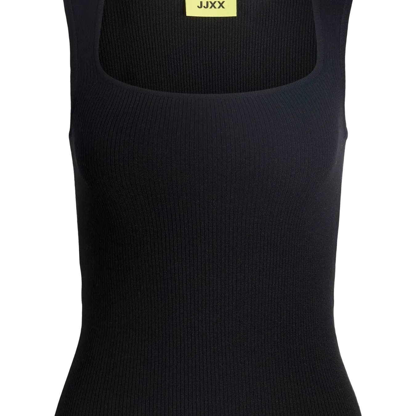 JJXX POSIE SQ NECK RIBBED TANK - BLACK