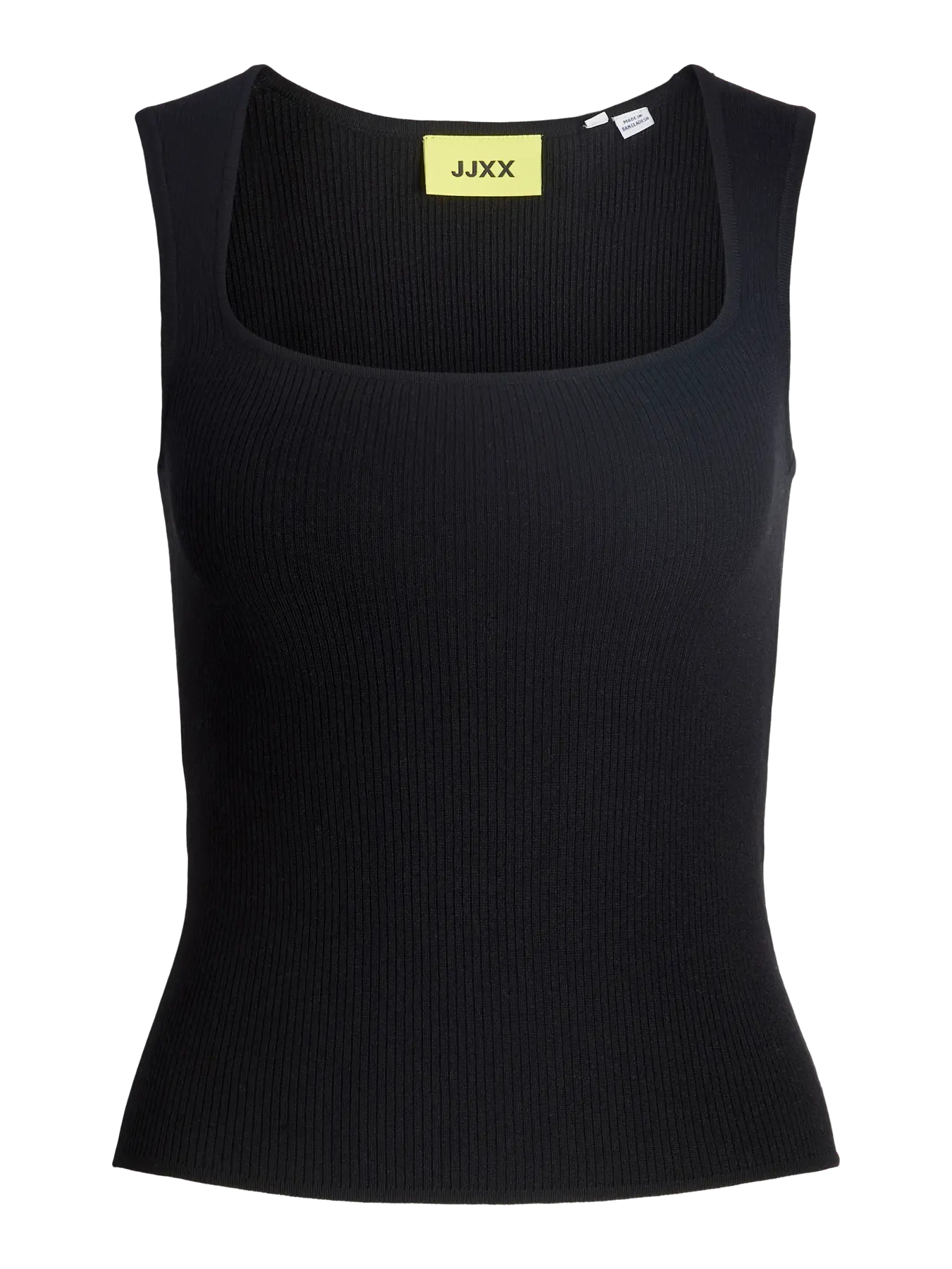 JJXX POSIE SQ NECK RIBBED TANK - BLACK
