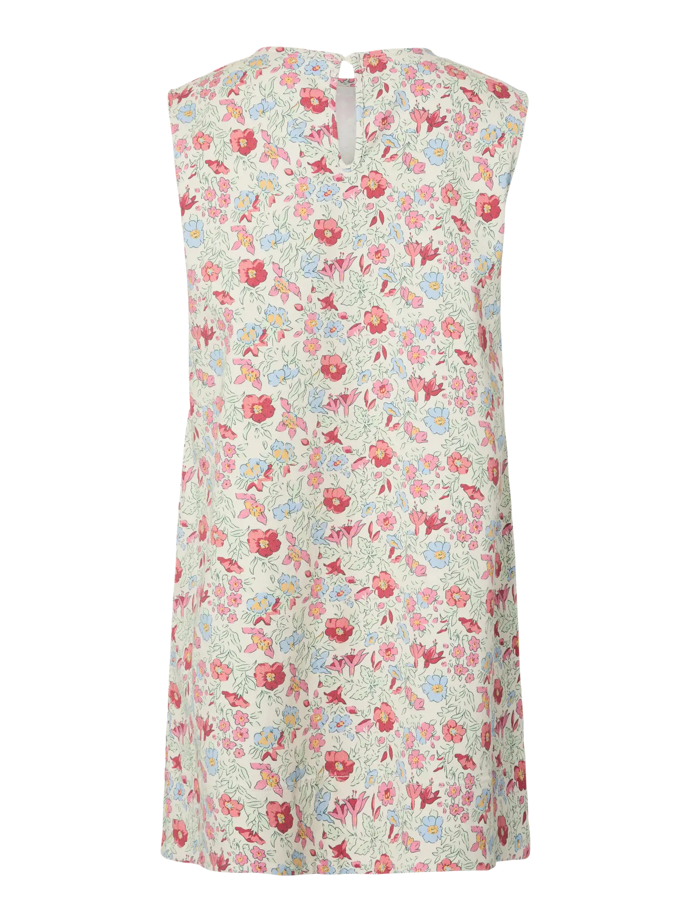 PIECES ALUME PRINTED DENIM DRESS - BIRCH FLOWER
