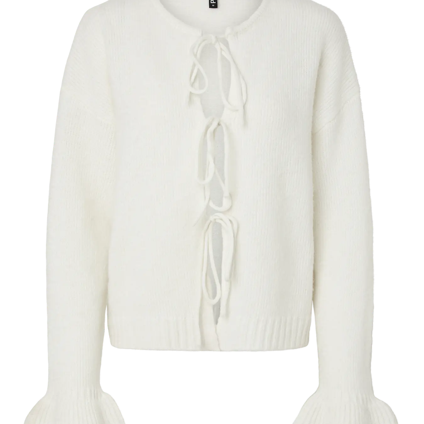 PIECES JIMMA TIE CARDIGAN - BIRCH