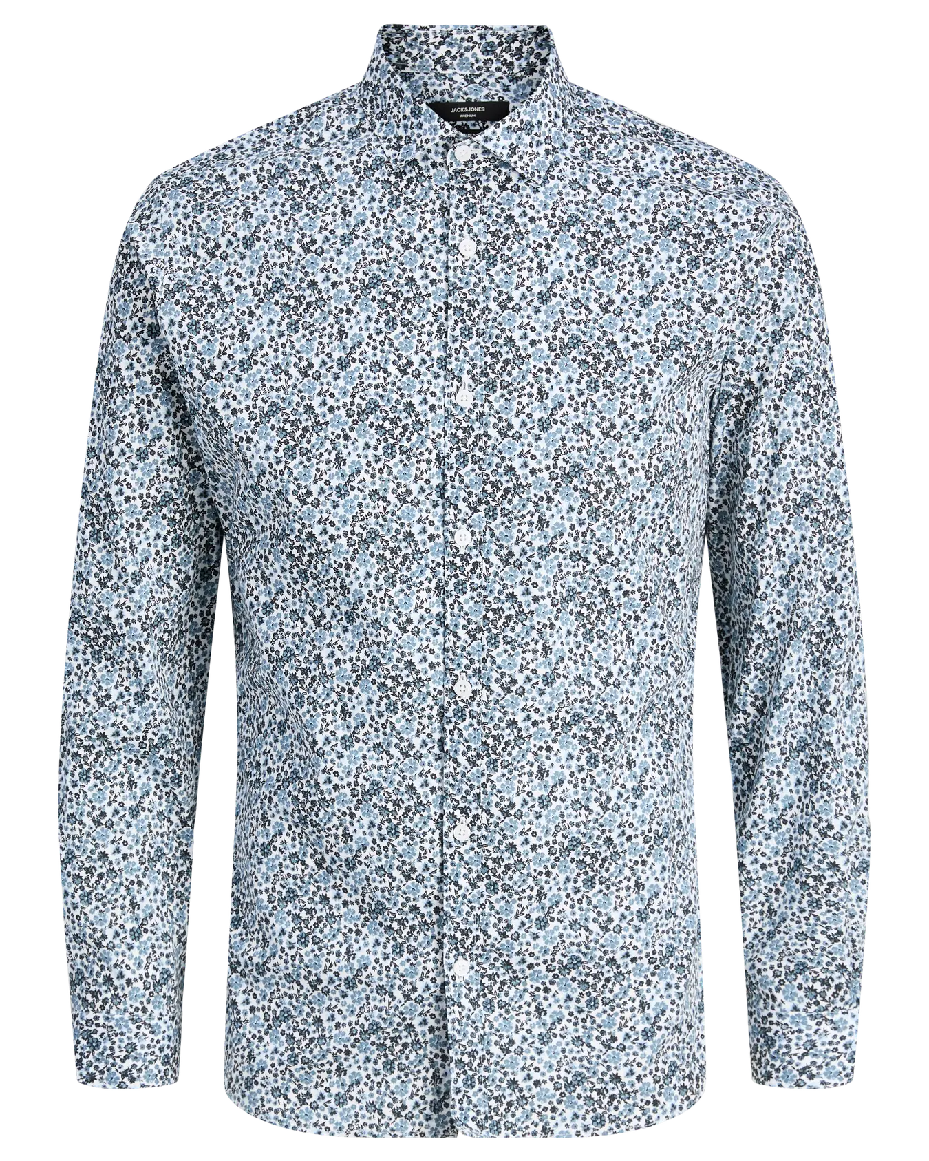J+J BLACKPOOL PRINTED DRESS SHIRT - GOBLIN BLUE
