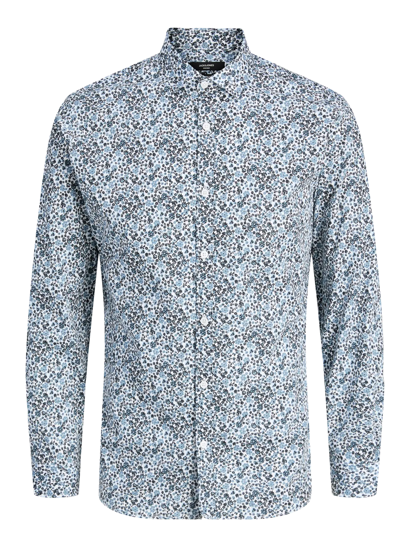 J+J BLACKPOOL PRINTED DRESS SHIRT - GOBLIN BLUE