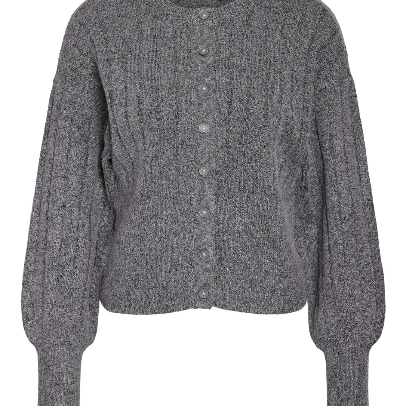 NM NOELLA KNIT CARDIGAN - MEDIUM GREY MELANGE