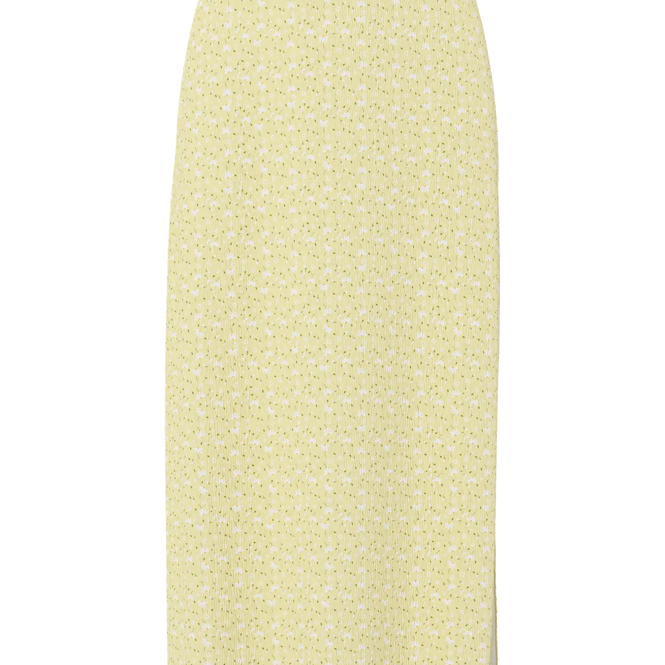 PIECES FLORA PRINTED MIDI SKIRT - FRENCH VANILLA