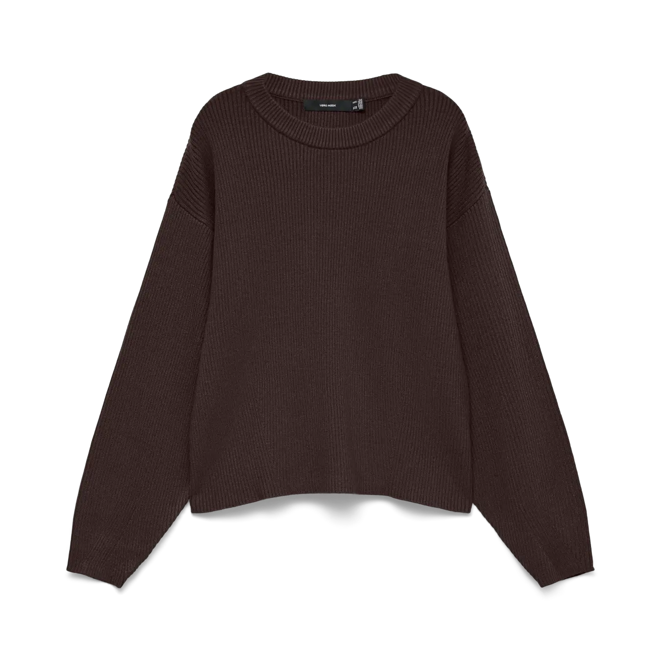 VM GOLD LUX RIBBED PULLOVER - CHOCOLATE TORTE