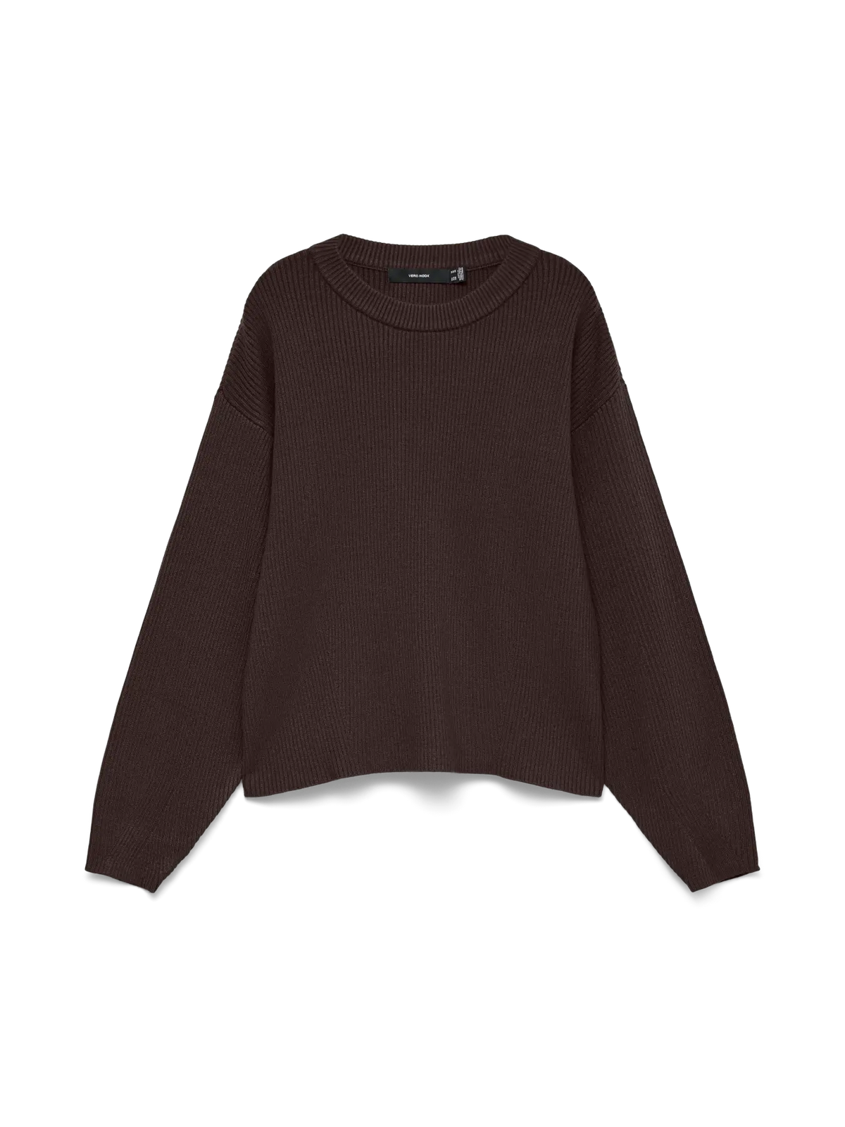 VM GOLD LUX RIBBED PULLOVER - CHOCOLATE TORTE