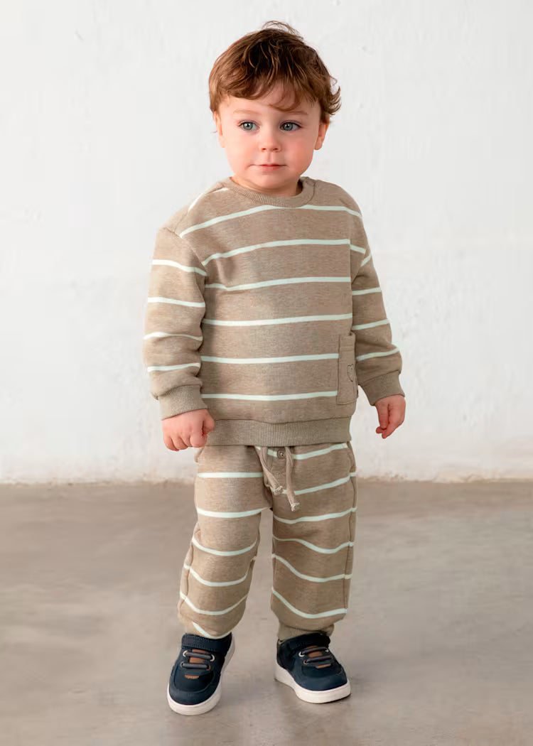 MAYORAL ANIMAL POCKET SWEATSHIRT - TRUFFLE