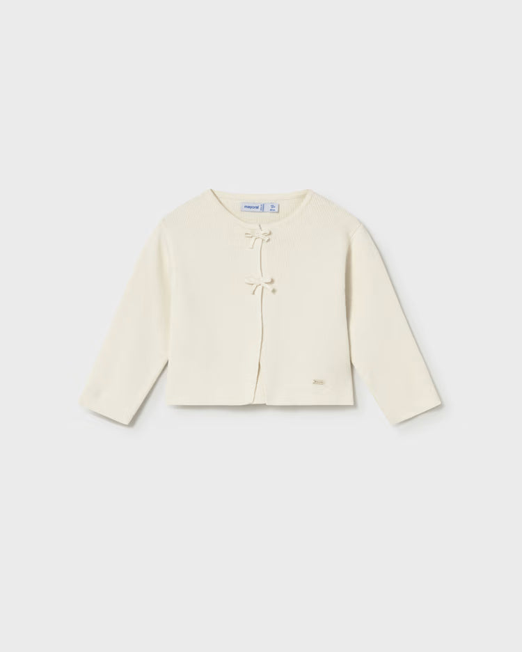MAYORAL BOW CARDIGAN - BONE