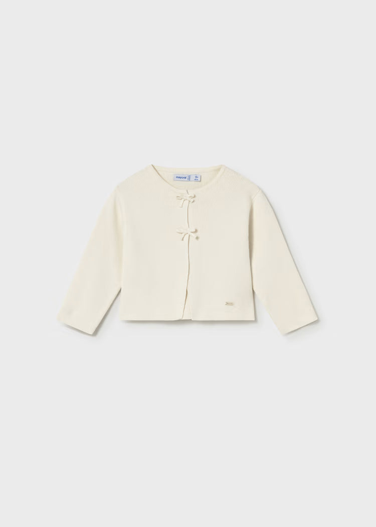 MAYORAL BOW CARDIGAN - BONE