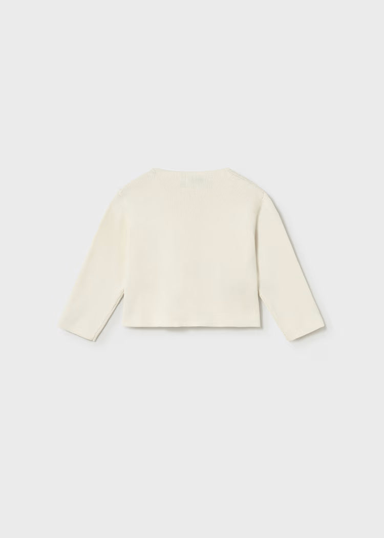 MAYORAL BOW CARDIGAN - BONE