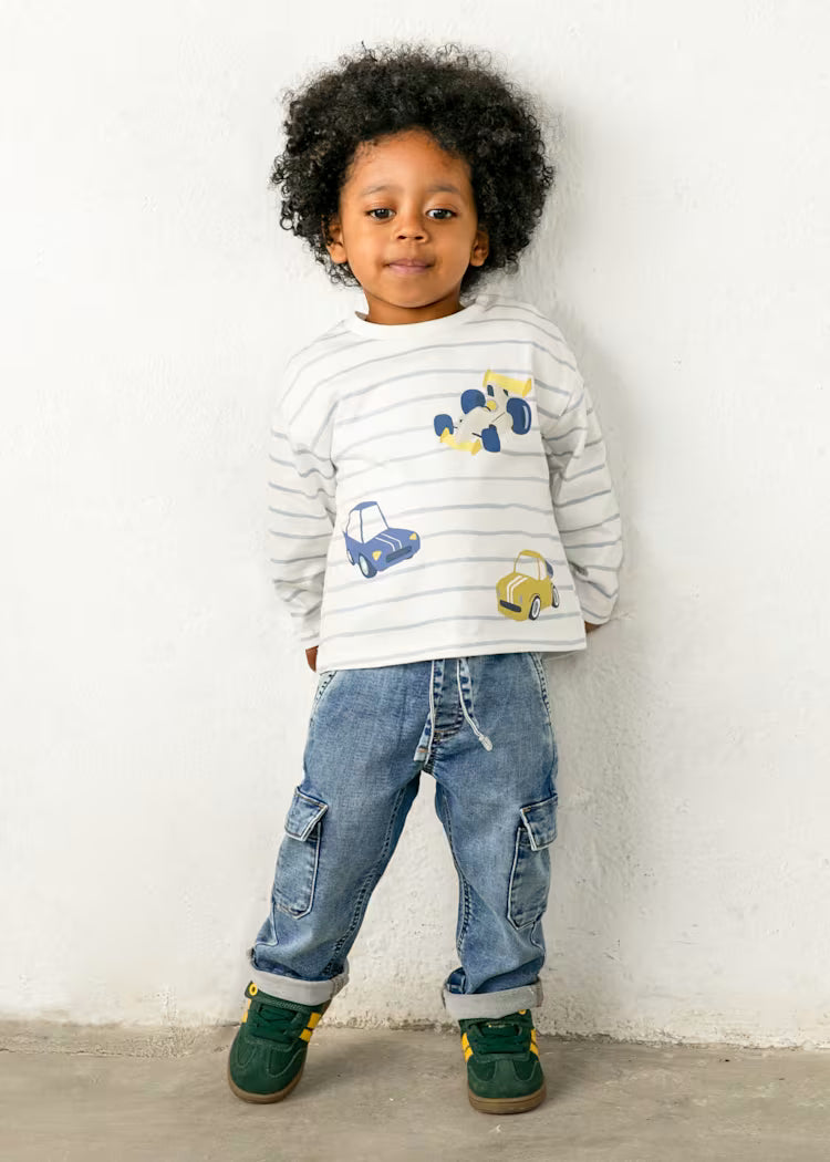 MAYORAL SOFT CARGO PANT - LIGHT DENIM