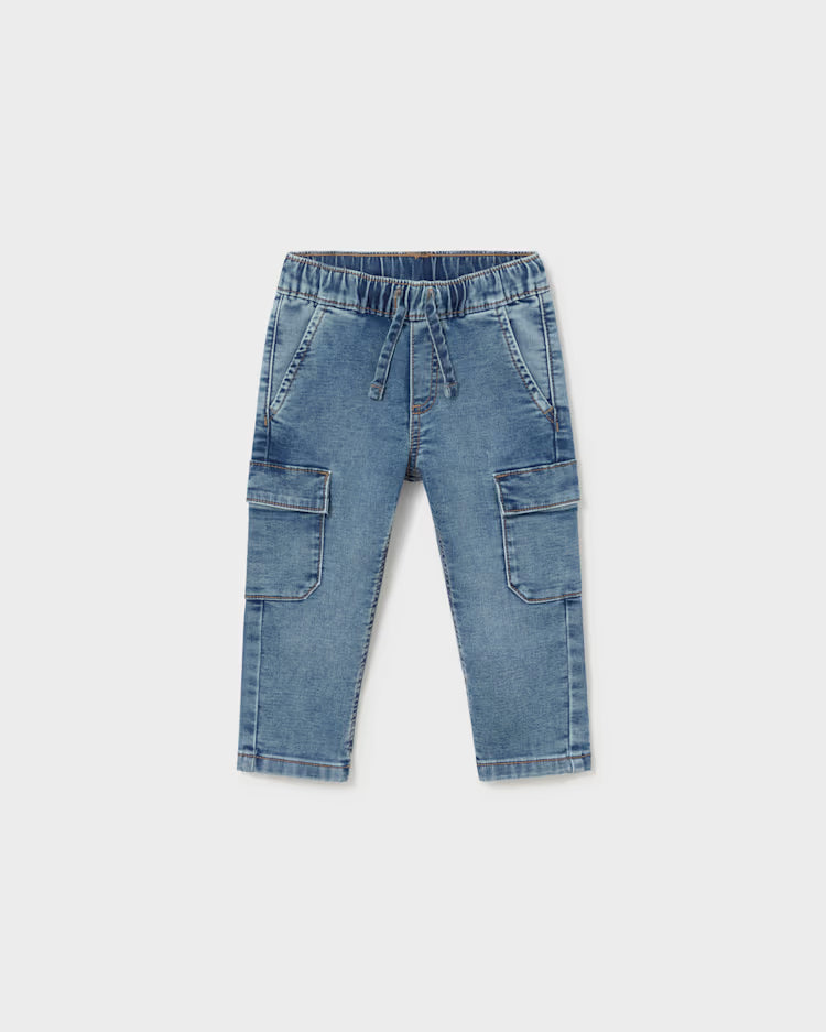 MAYORAL SOFT CARGO PANT - LIGHT DENIM