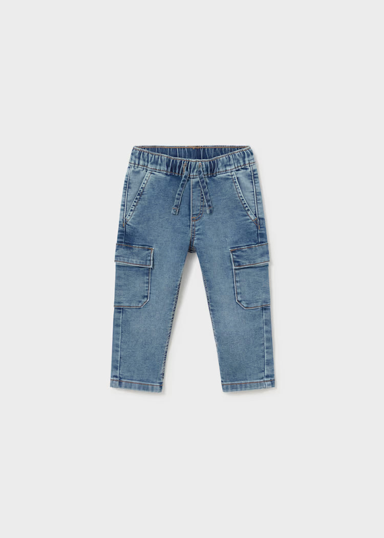 MAYORAL SOFT CARGO PANT - LIGHT DENIM