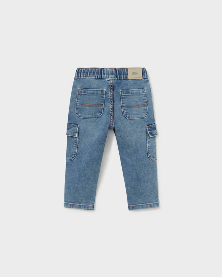 MAYORAL SOFT CARGO PANT - LIGHT DENIM