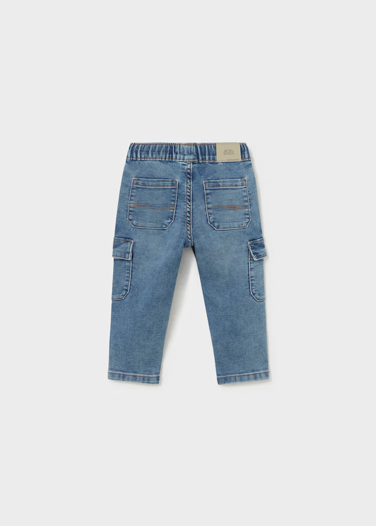 MAYORAL SOFT CARGO PANT - LIGHT DENIM