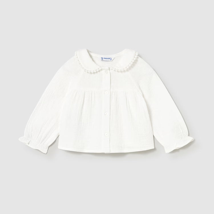 MAYORAL BABY CHIFFON BLOUSE - CREAM