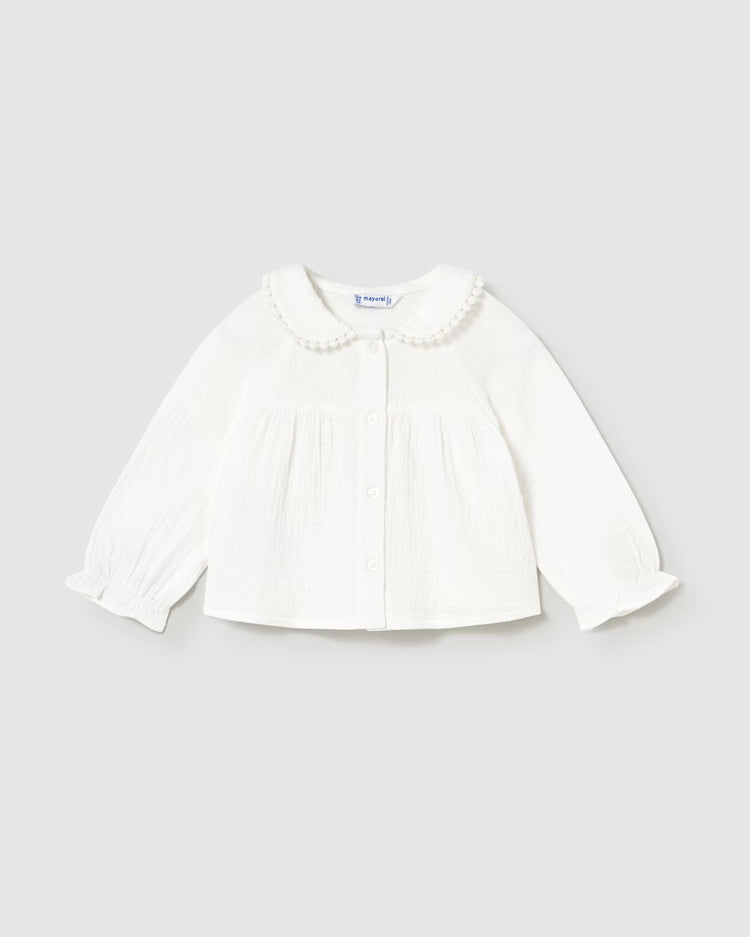 MAYORAL BABY CHIFFON BLOUSE - CREAM