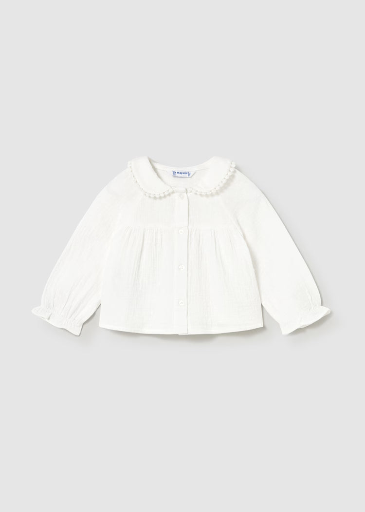 MAYORAL BABY CHIFFON BLOUSE - CREAM