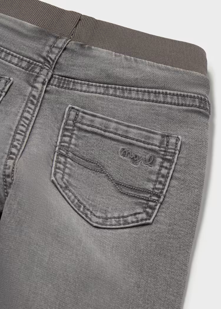 MAYORAL BABY DENIM JOGGER PANT - MEDIUM GREY