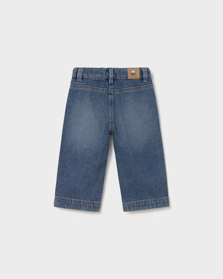 MAYORAL WIDE LEG PANT - MEDIUM DENIM