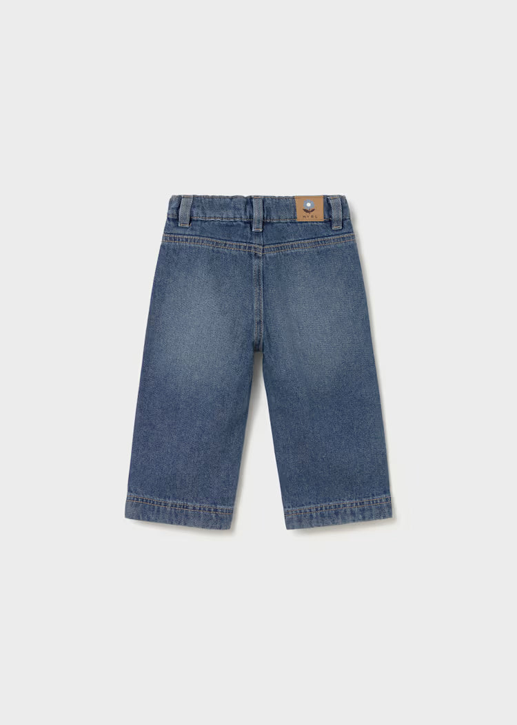MAYORAL WIDE LEG PANT - MEDIUM DENIM