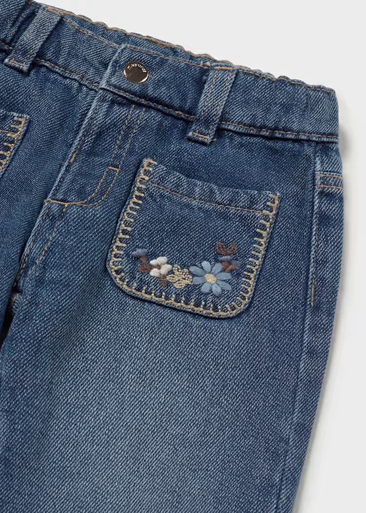 MAYORAL WIDE LEG PANT - MEDIUM DENIM