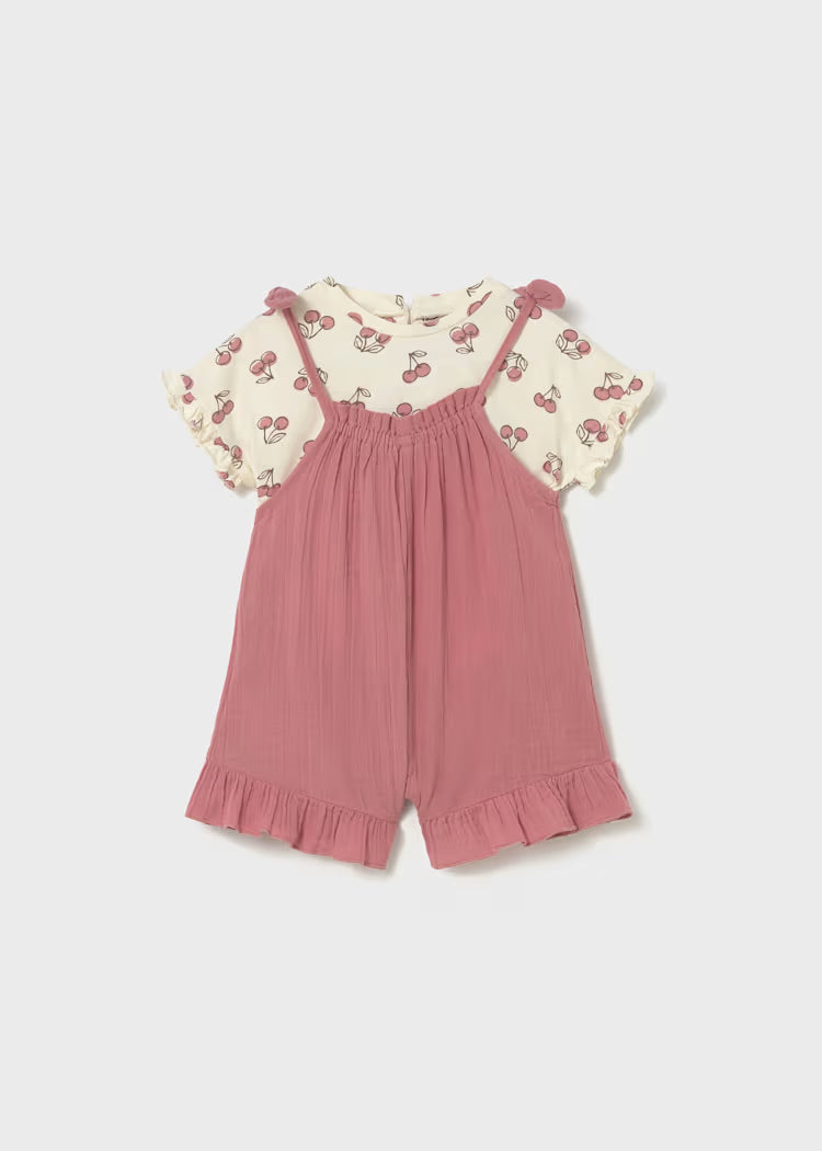 MAYORAL 2PC DUNGREES SET - BLUSH