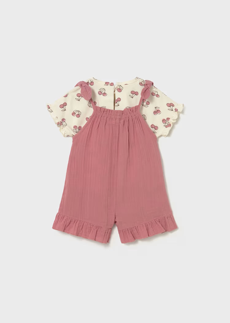MAYORAL 2PC DUNGREES SET - BLUSH