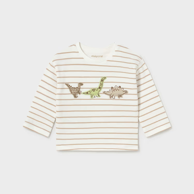 MAYORAL EMBROIDERED LS SHIRT - MOLE