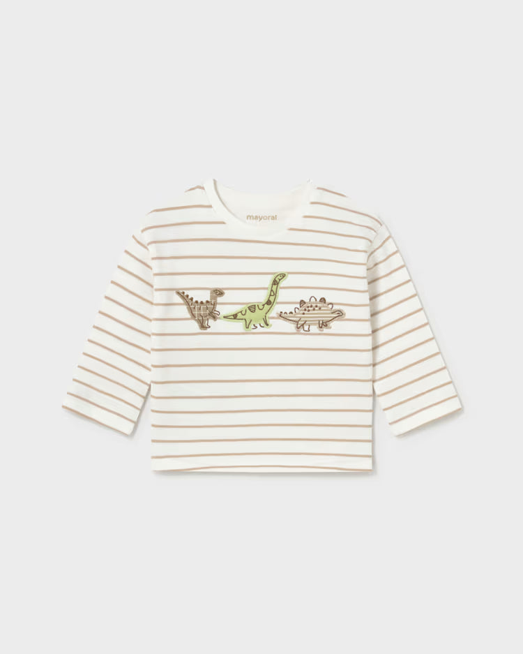 MAYORAL EMBROIDERED LS SHIRT - MOLE