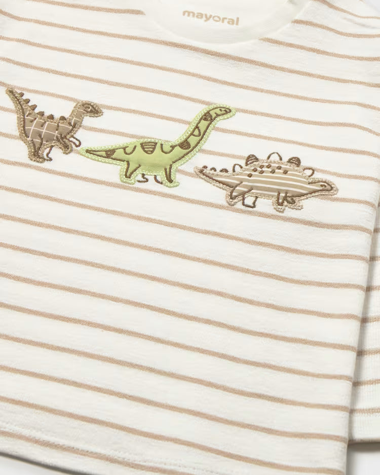 MAYORAL EMBROIDERED LS SHIRT - MOLE