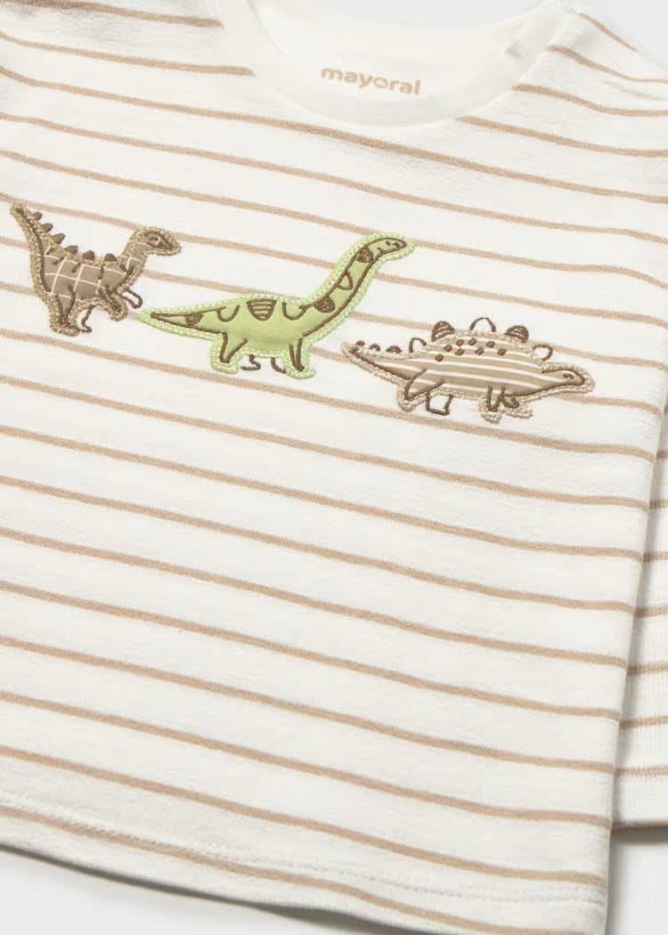 MAYORAL EMBROIDERED LS SHIRT - MOLE