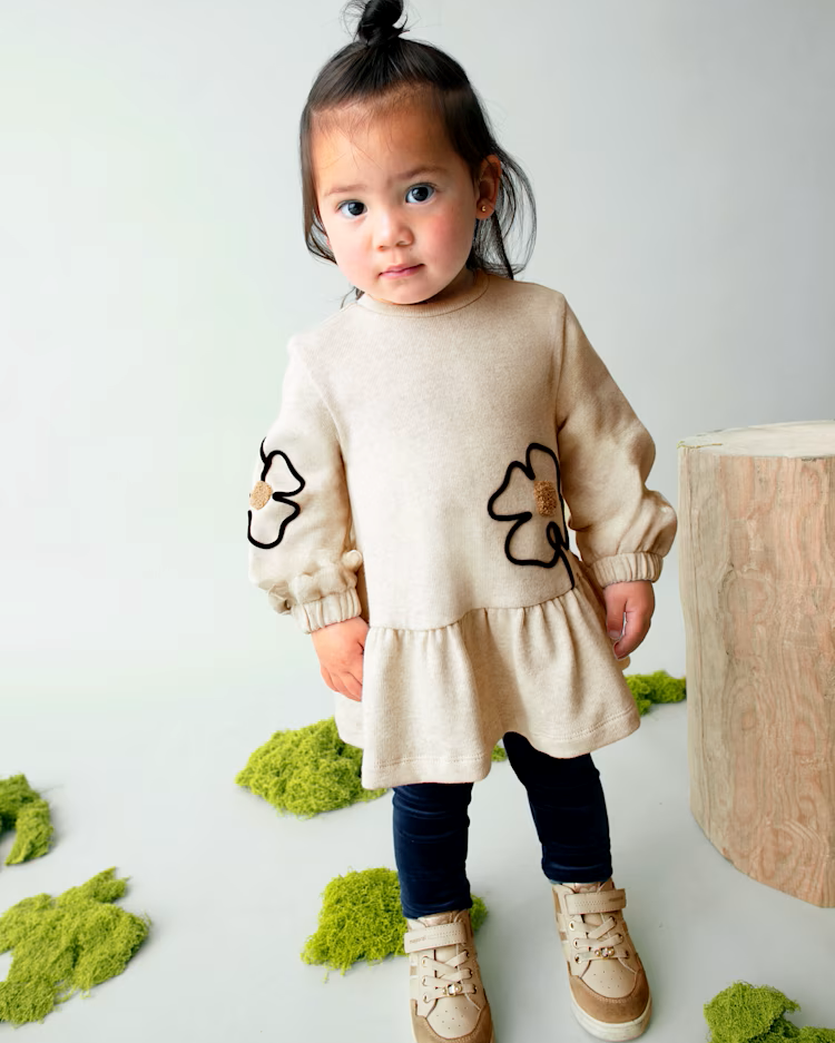 MAYORAL SWEATER DRESS - SAND HEATHER