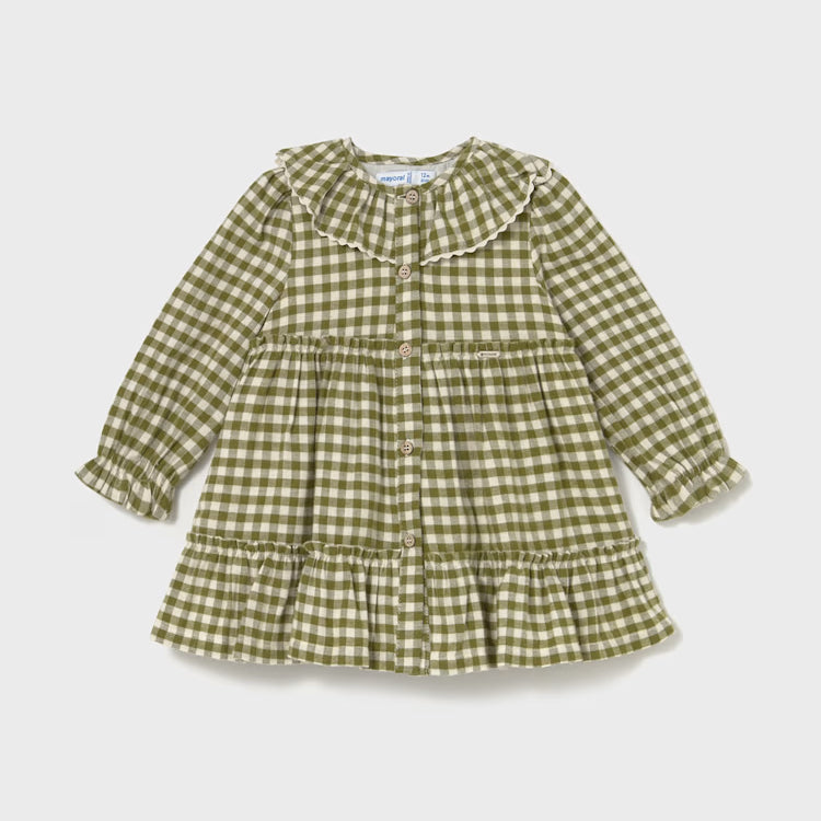 MAYORAL GINGHAM DRESS - BAYLEAF