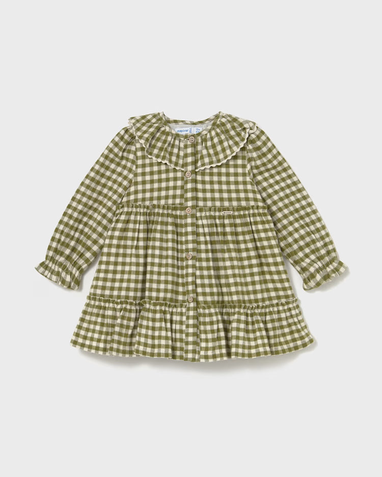 MAYORAL GINGHAM DRESS - BAYLEAF