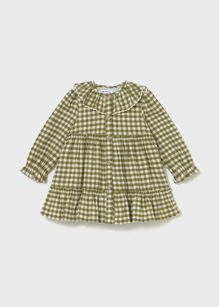 MAYORAL GINGHAM DRESS - BAYLEAF