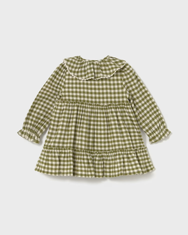 MAYORAL GINGHAM DRESS - BAYLEAF