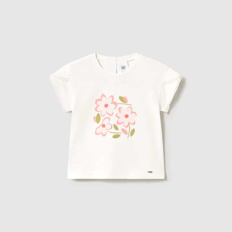 MAYORAL SS GRAPHIC TEE - BLOSSOM